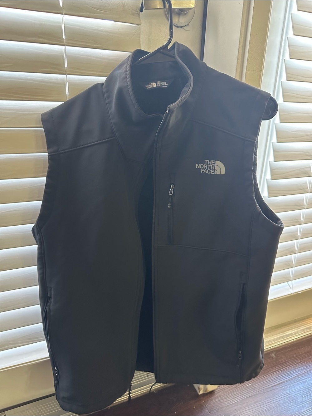 The North Face Men’s Black Softshell Vest with Chest Logo